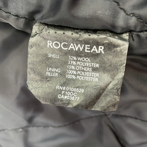 Men’s Rocawear Wool Blend Winter Jacket Zipper Coat Large - Picture 15 of 16
